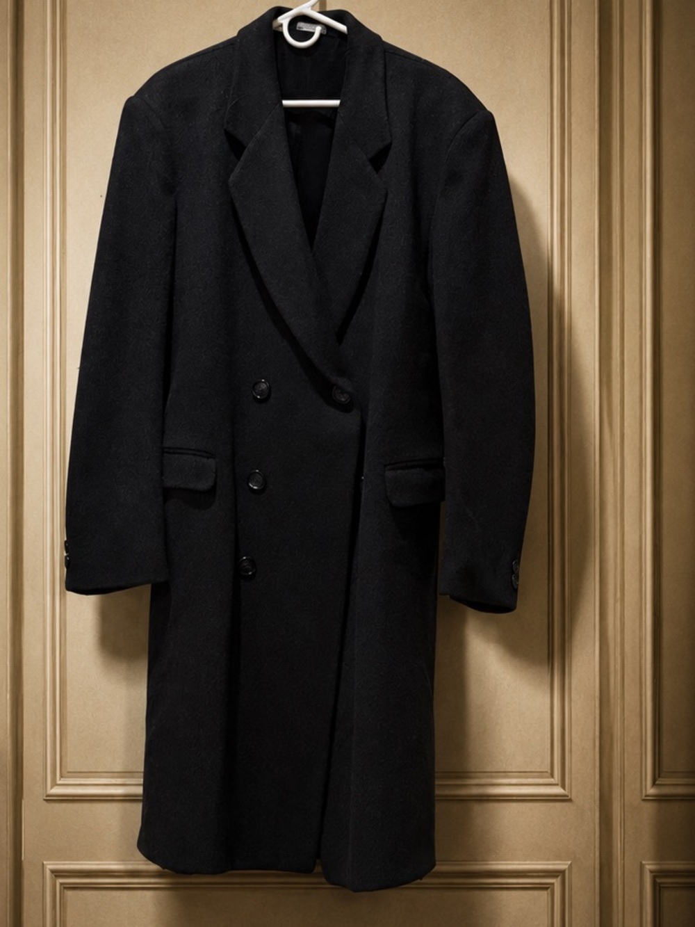 Elegant Black Men's Trench Coat
